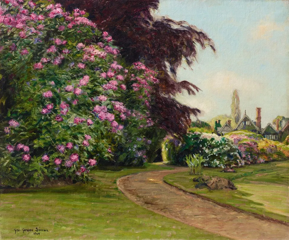English Garden by George Gardner Symons - Canvas Print