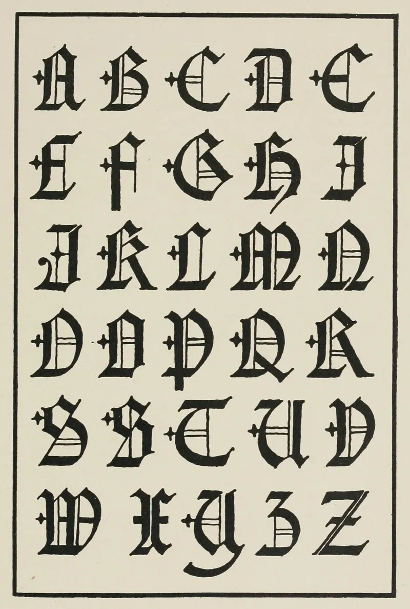 English Gothic Capitals by Frank Chouteau Brown - Canvas Print