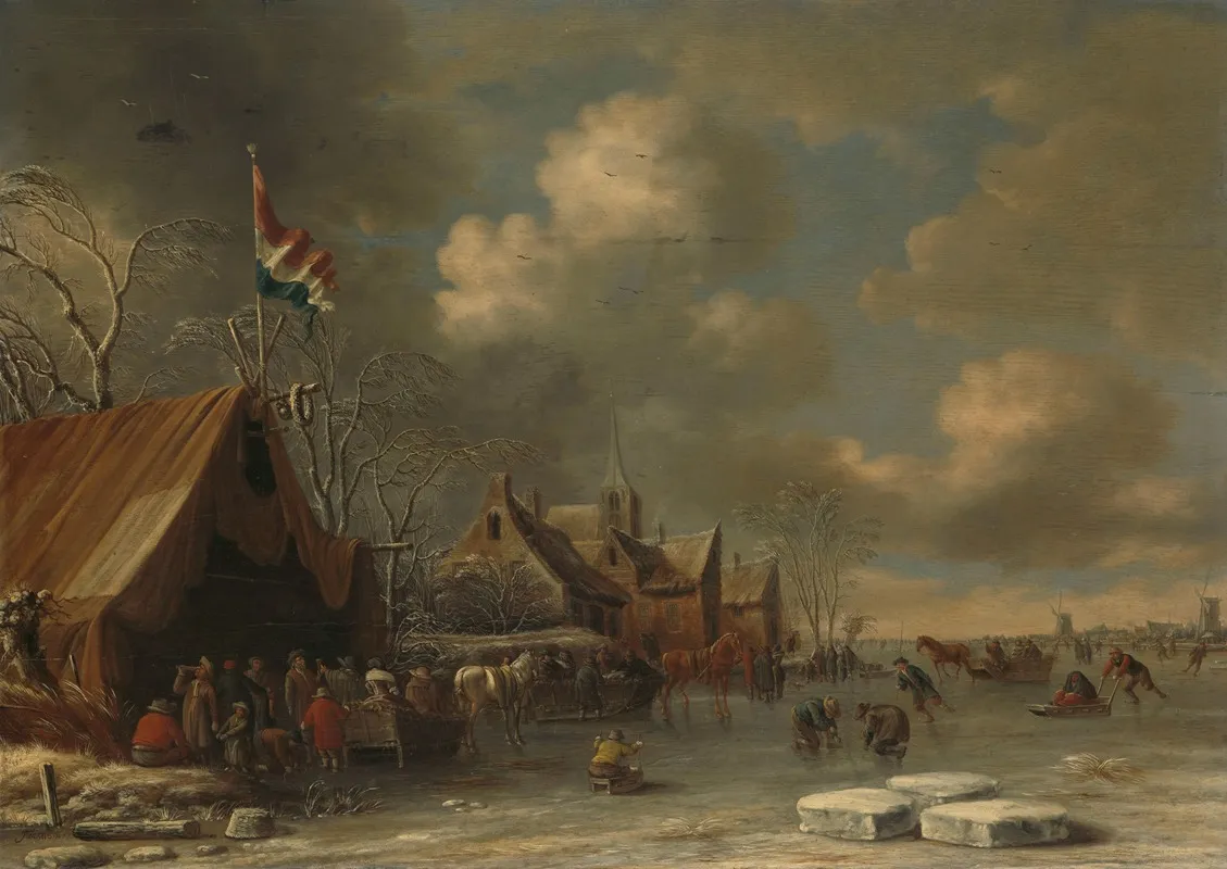 Enjoying The Ice 3 by Thomas Heeremans - Canvas Print