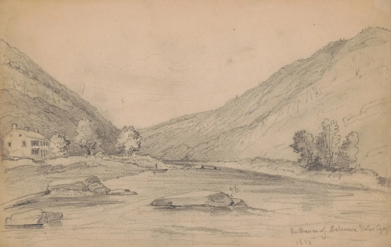 Entrance Of Delaware Water Gap 1850