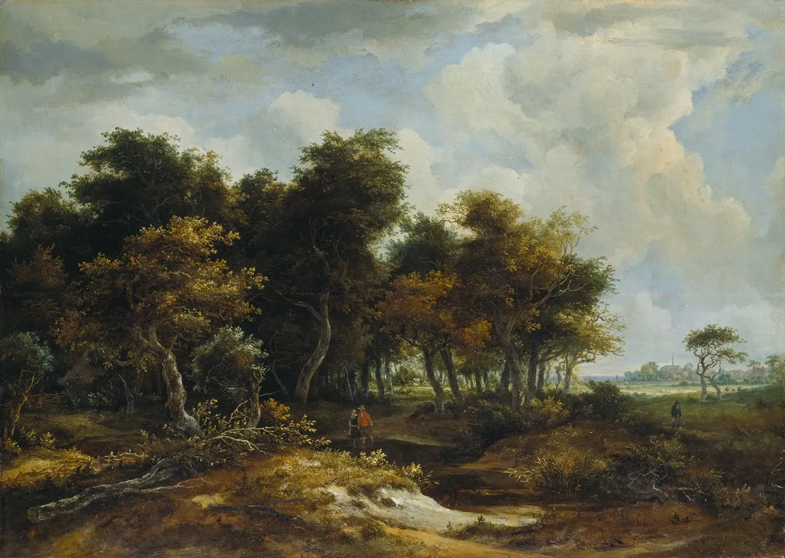 Entrance To A Forest by Meindert Hobbema - Canvas Print