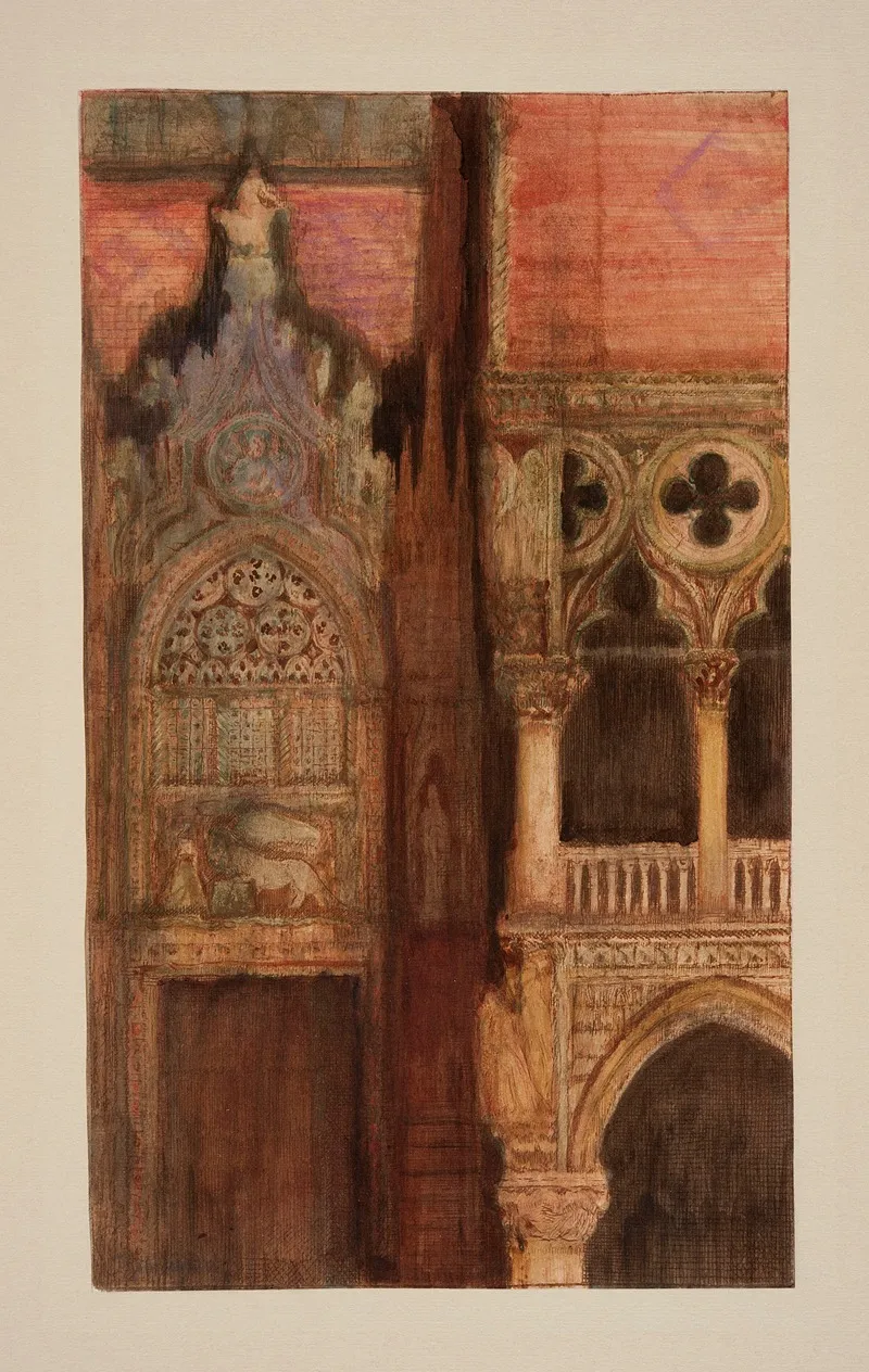 Entrance To The Doges Palace In Venice