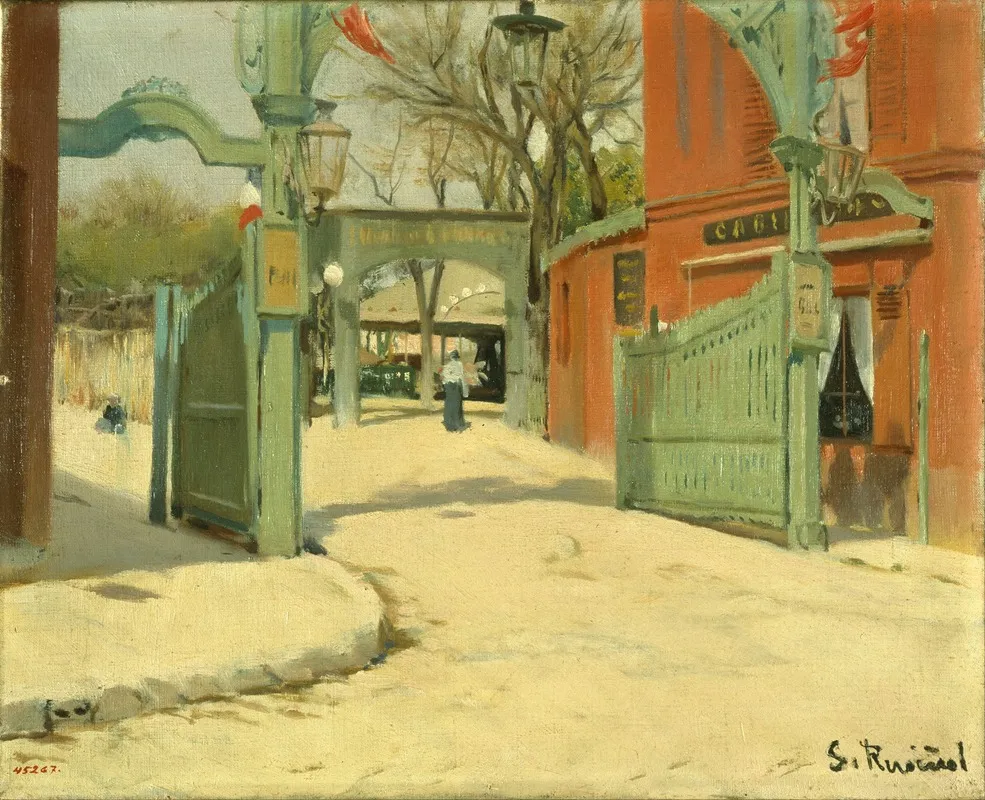 Entrance To The Park Of The Moulin De La Galette by Santiago Rusiñol - Canvas Print
