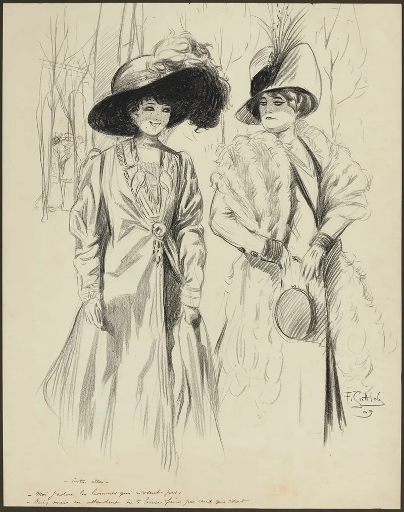 Entre Elles by Fernand Louis Gottlob - Canvas Print