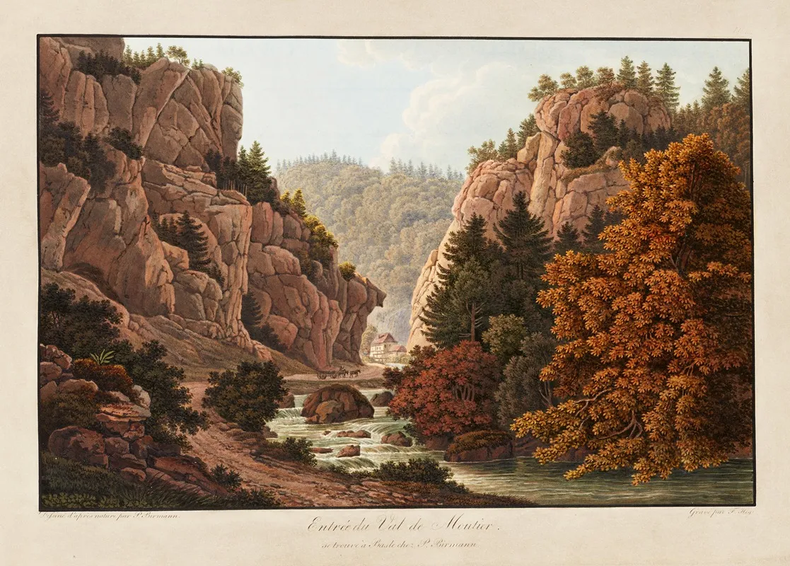 Entree Du Val De Moutier by Peter Birmann - Canvas Print