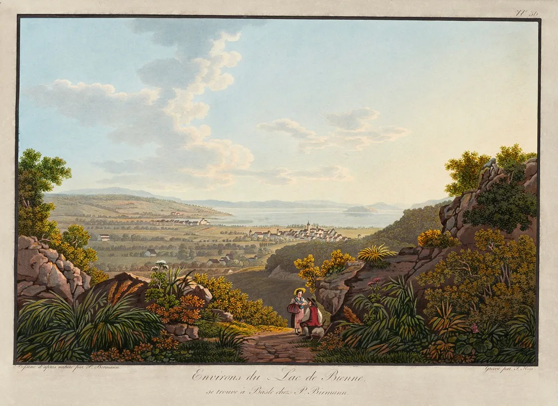 Environs Du Lac De Bienne by Peter Birmann - Canvas Print