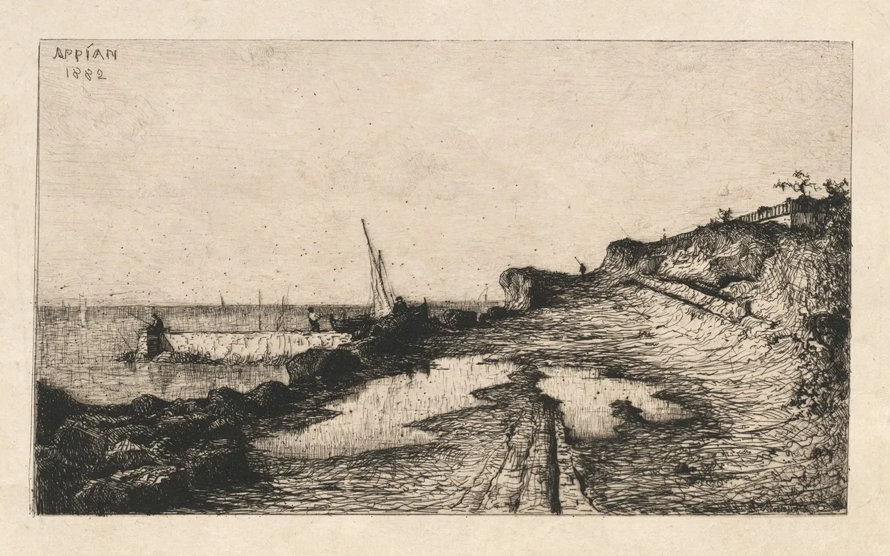 Environs Of Carqueronne by Adolphe Appian - Canvas Print