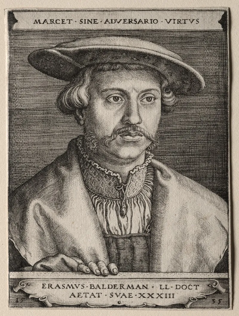 Erasmus Balderman by Barthel Beham - Canvas Print