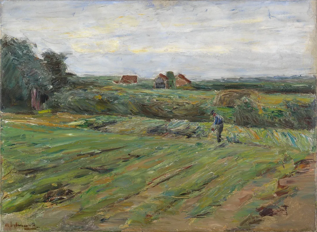 Erntefeld 2 by Max Liebermann - Canvas Print