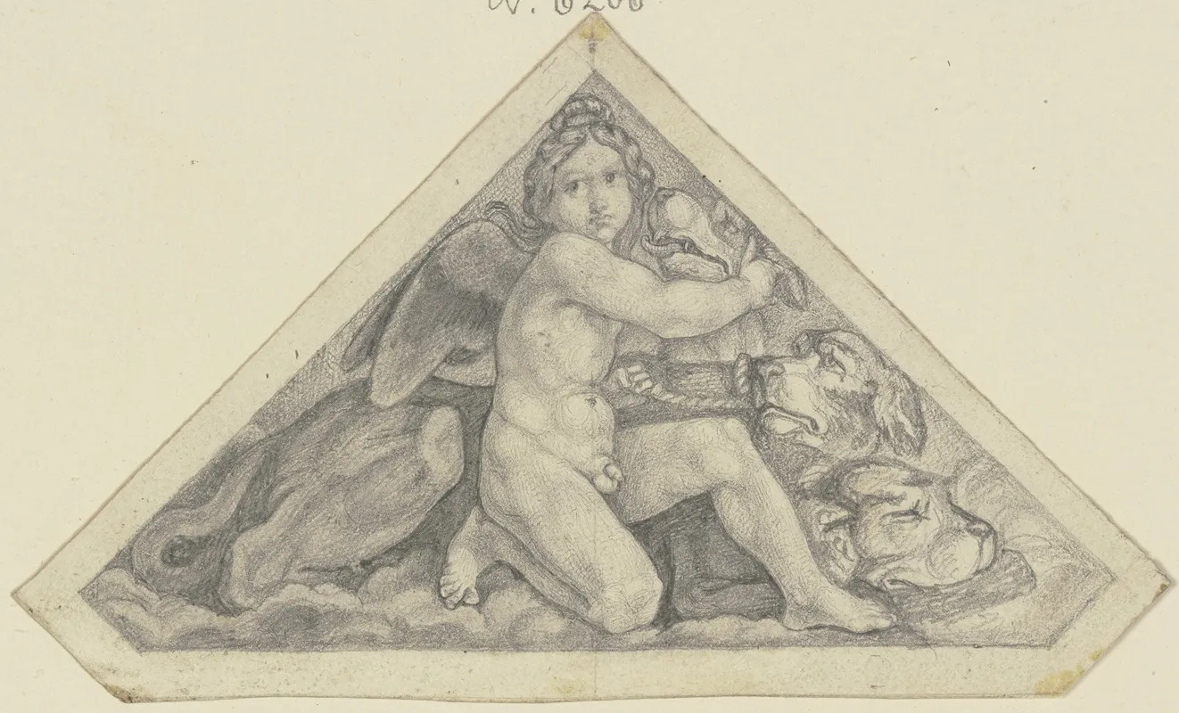 Erot With Cerberus by Eugen Eduard Schäffer - Canvas Print