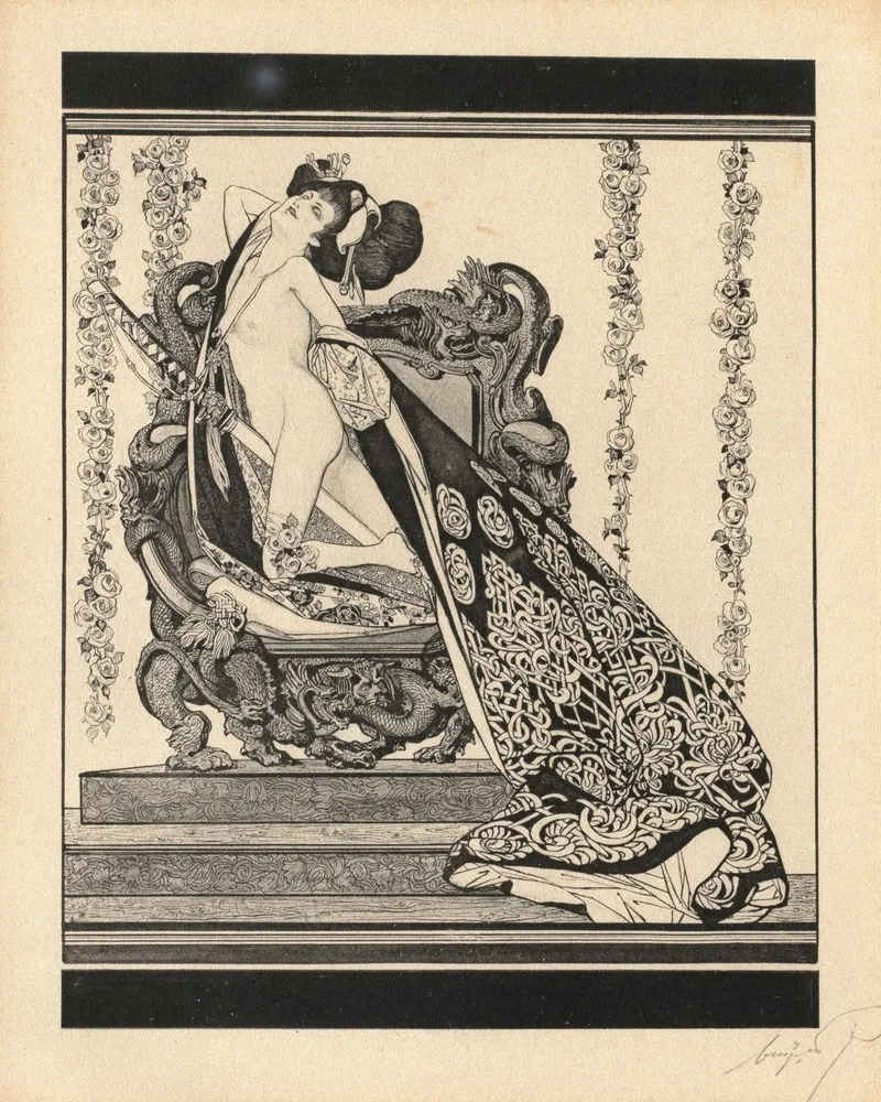 Erotische Darstellung 7 by Franz von Bayros - Canvas Print