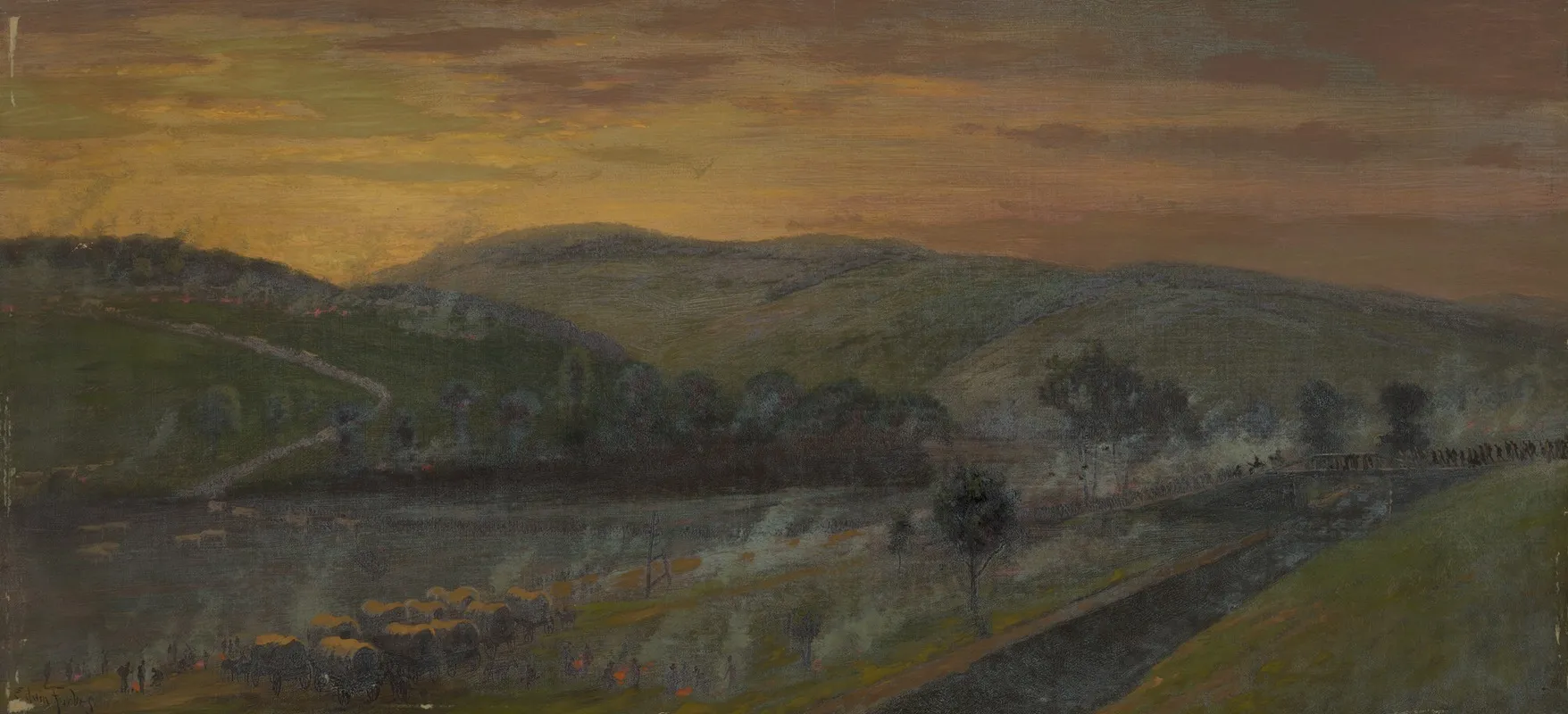 Escape Of The Army Of Virginia Commanded By General Lee Over The Potomac River Near Williamsport