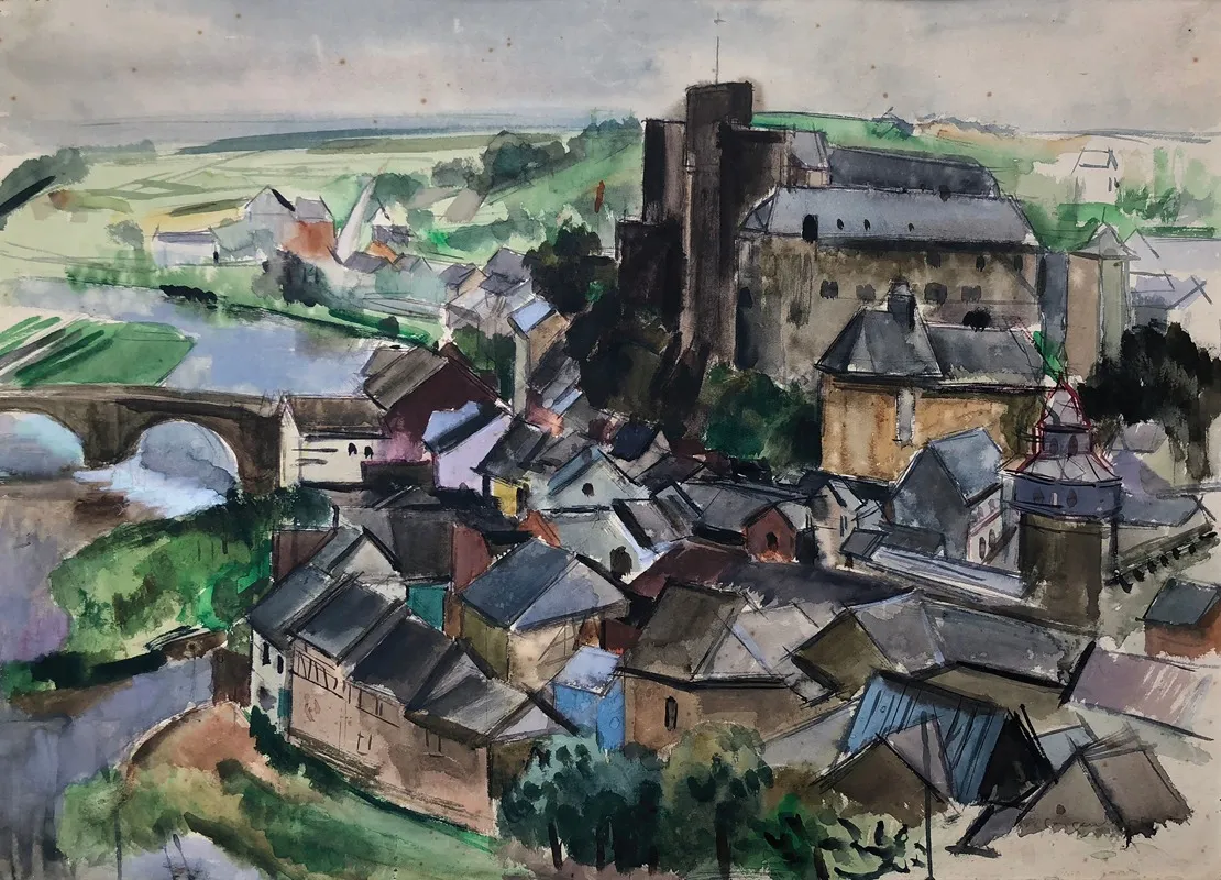 Esch An Der Sauer Gesamtansicht Luxemburg