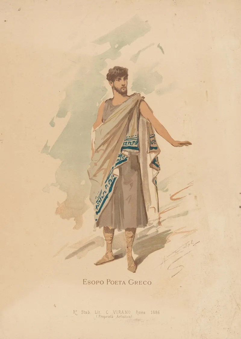 Esopo Poeta Greco by Alfredo Edel - Canvas Print