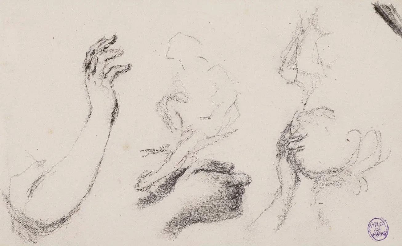 Esquisses De Bras Mains Et Personnage