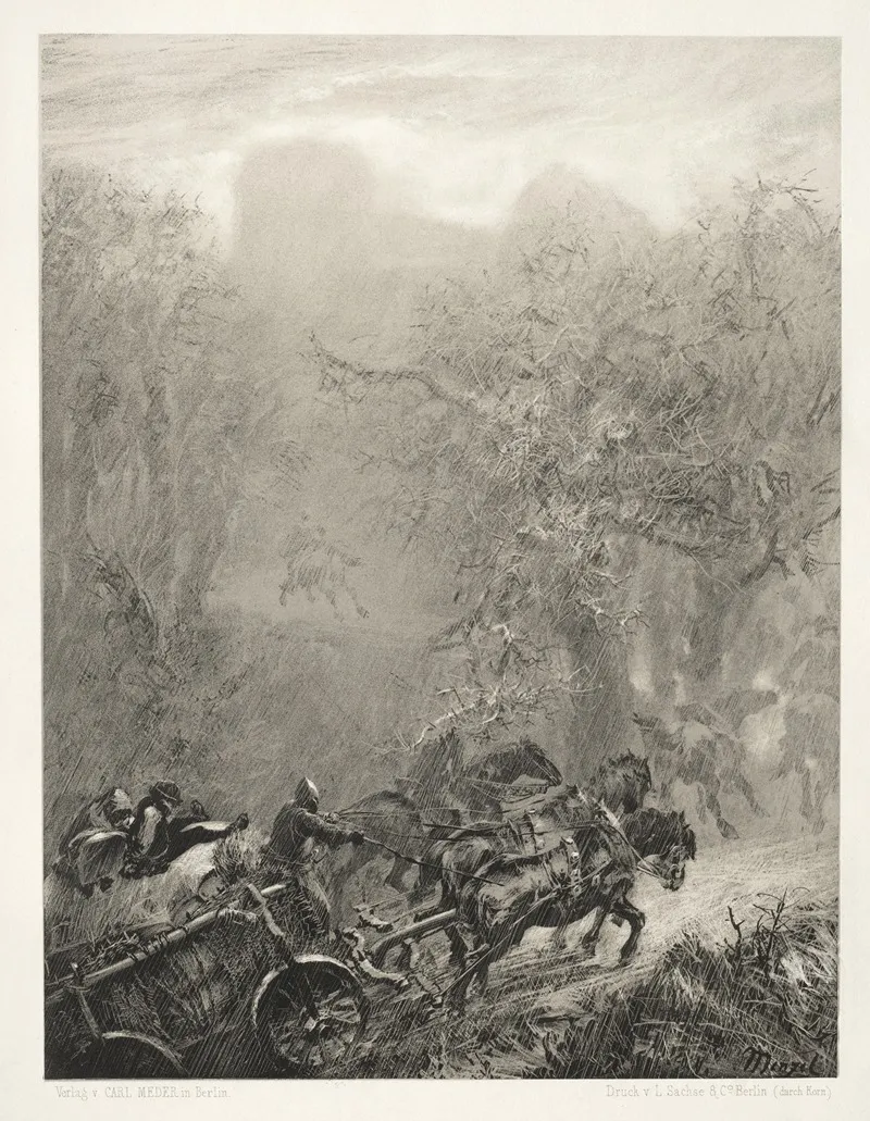 Essay On Stone With Brush And Scraper The Convoy Of Prisoners Through A Woods