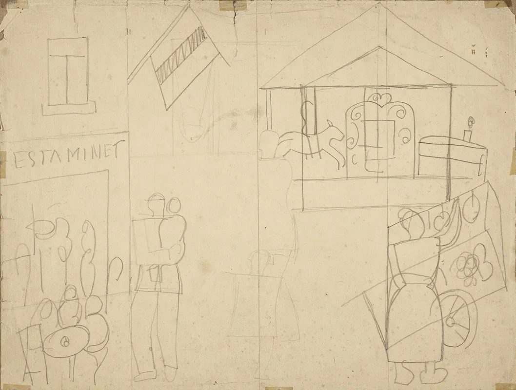 Estaminet by Jean Brusselmans - Canvas Print