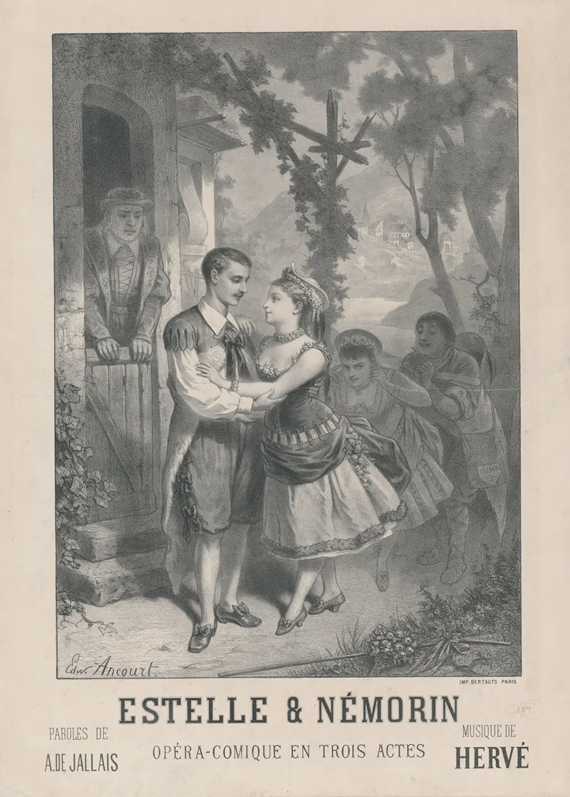 Estelle Nemorin by Edward Ancourt - Canvas Print