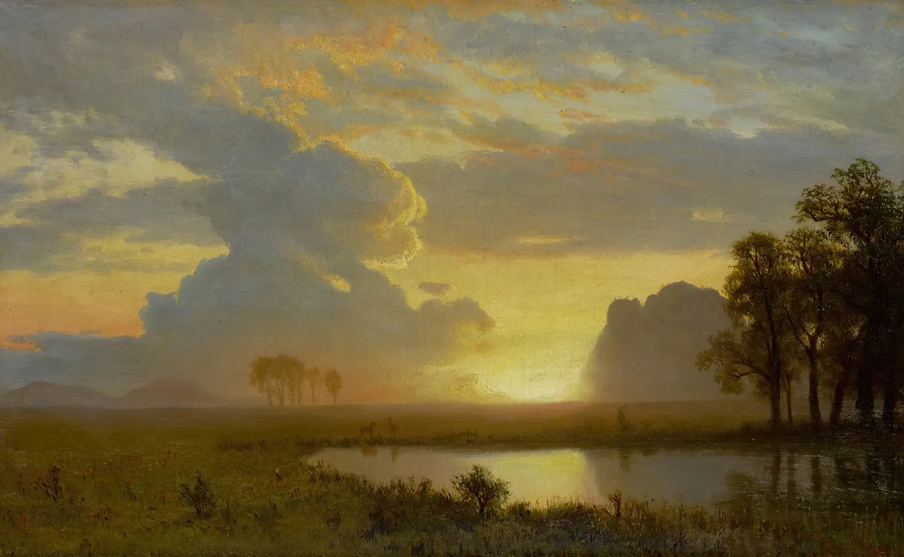 Estes Park Colorado by Albert Bierstadt - Canvas Print