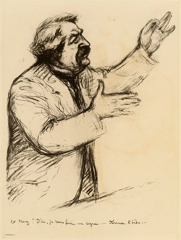 Et Tenez Dici Je Peux Faire Un Signe Former Lordre by Noël Dorville - Canvas Print