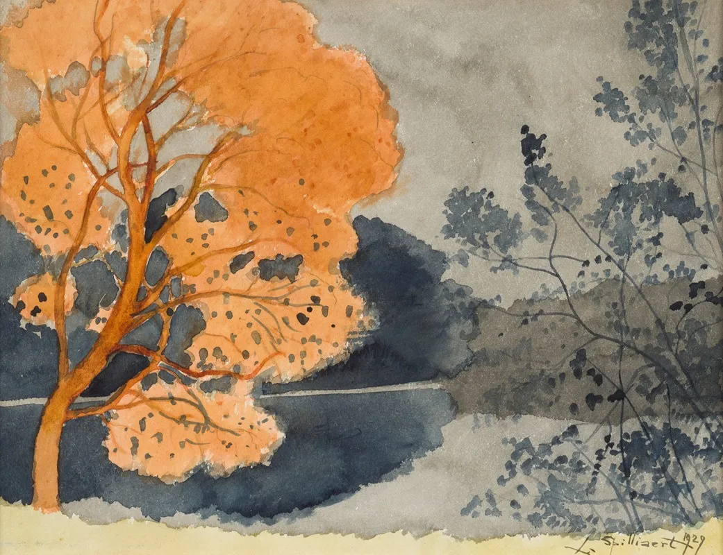 Etang En Automne by Léon Spilliaert - Canvas Print