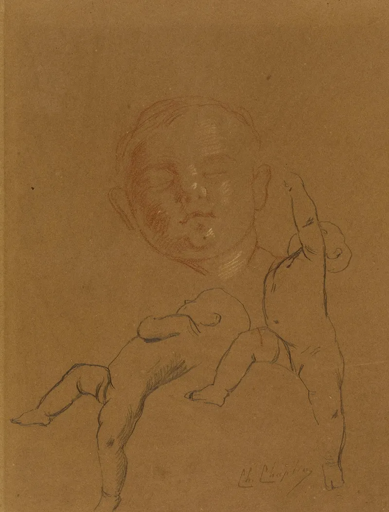 Etude Damours by Charles Chaplin - Canvas Print