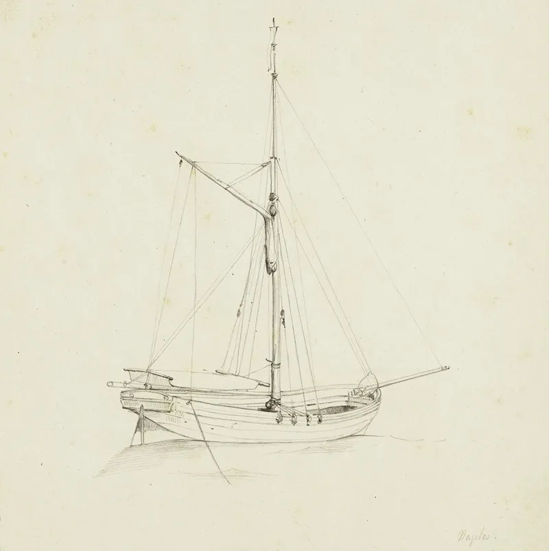 Etude De Bateau Naples 2 by René Marjolin - Canvas Print