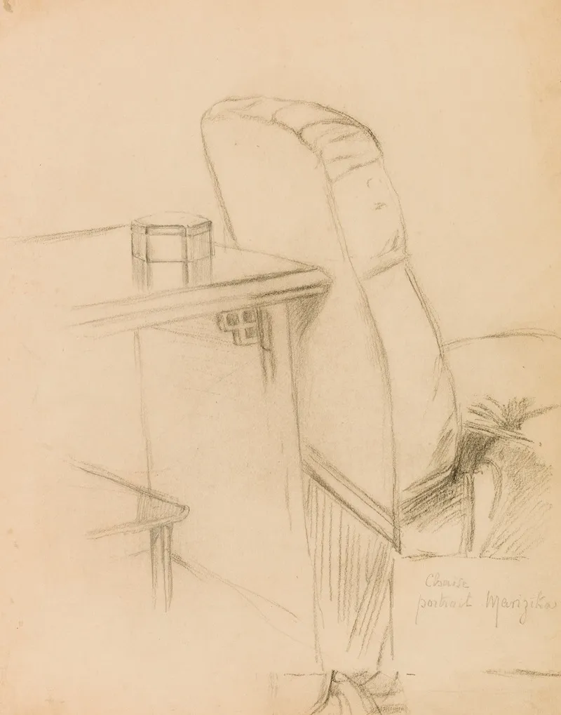 Etude De Chaise Et De Table Pour Le Portrait De Madame Jules Francois Dietz