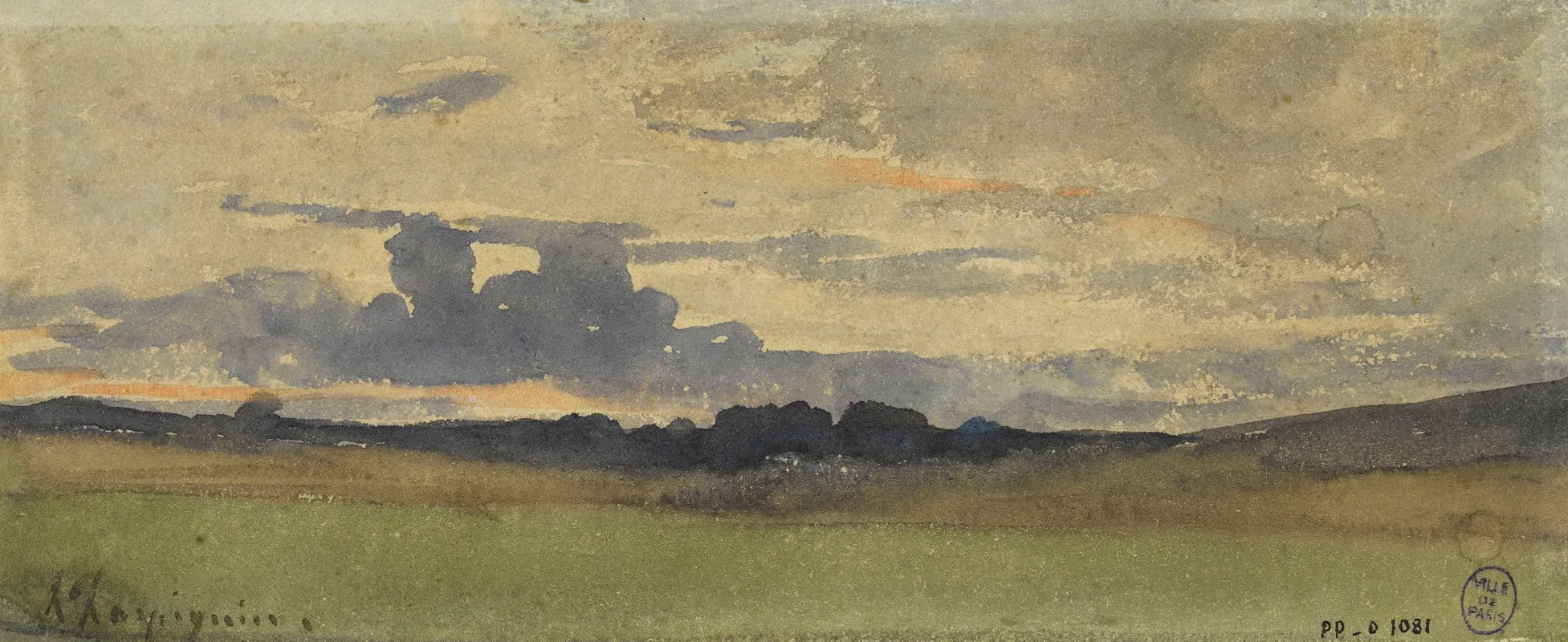 Etude De Ciel 5 by Henri-Joseph Harpignies - Canvas Print