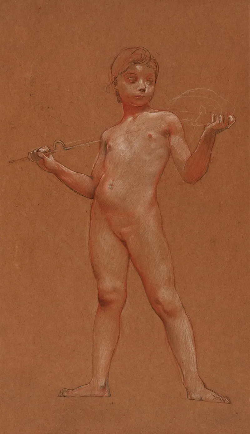Etude De Face De Fillette Nue Debou