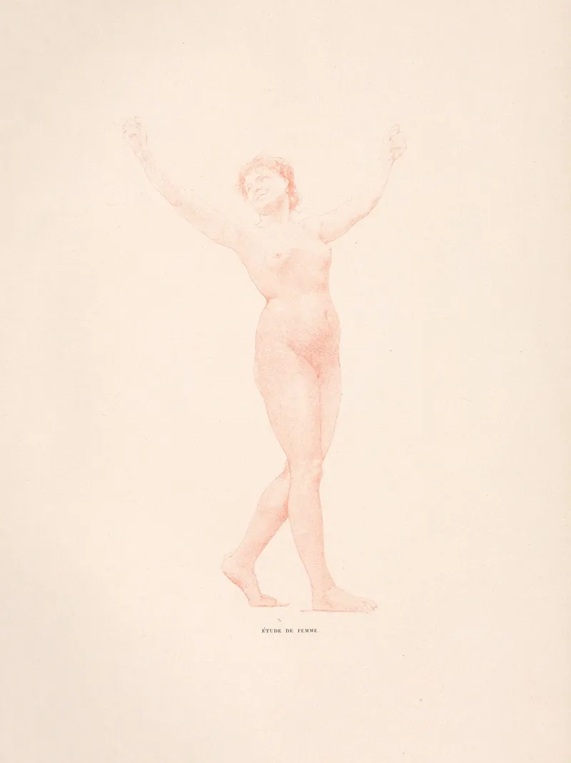 Etude De Femme 13 by William Bouguereau - Canvas Print