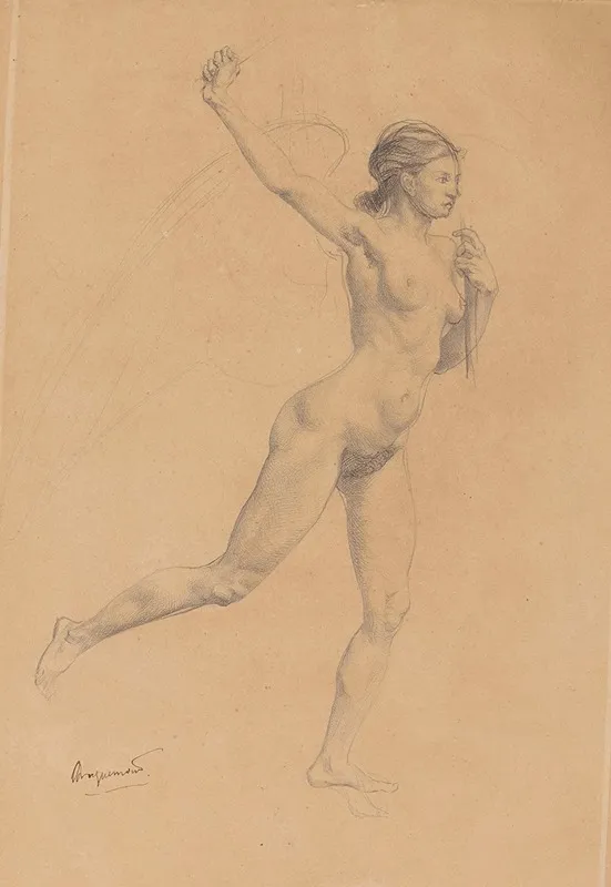 Etude De Femme 3 by Félix Bracquemond - Canvas Print