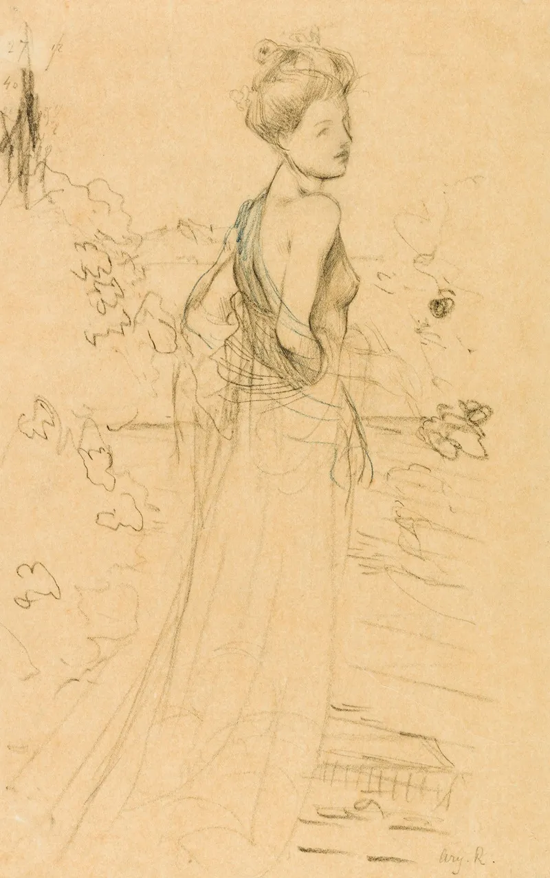 Etude De Femme De Trois Quart Dos Avril