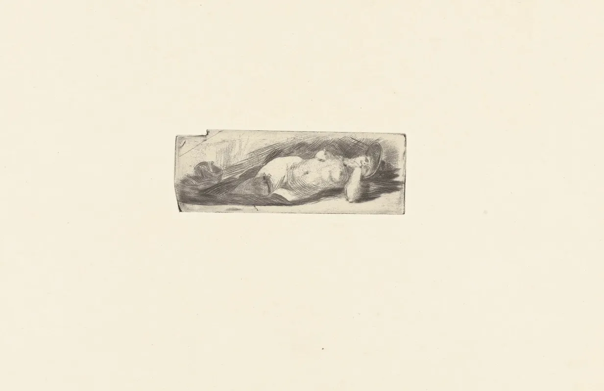 Etude De Nu 10 by Félicien Rops - Canvas Print