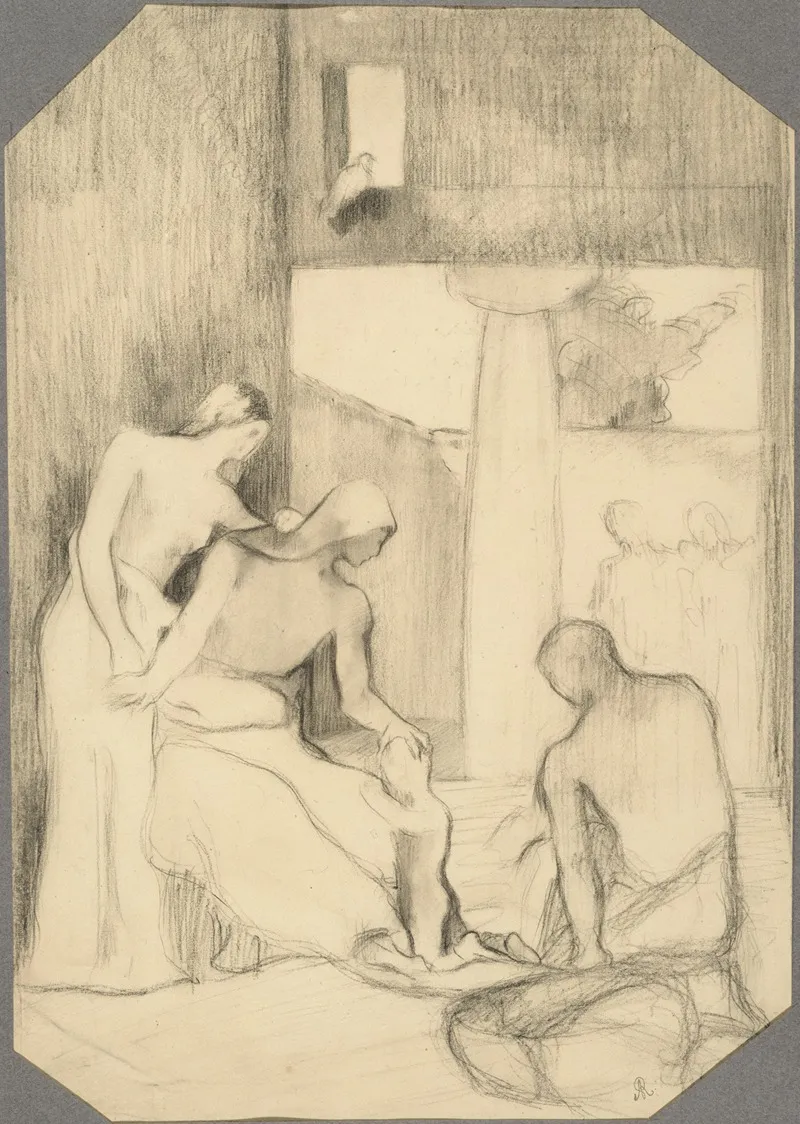 Etude De Personnages Scene Dinterieur