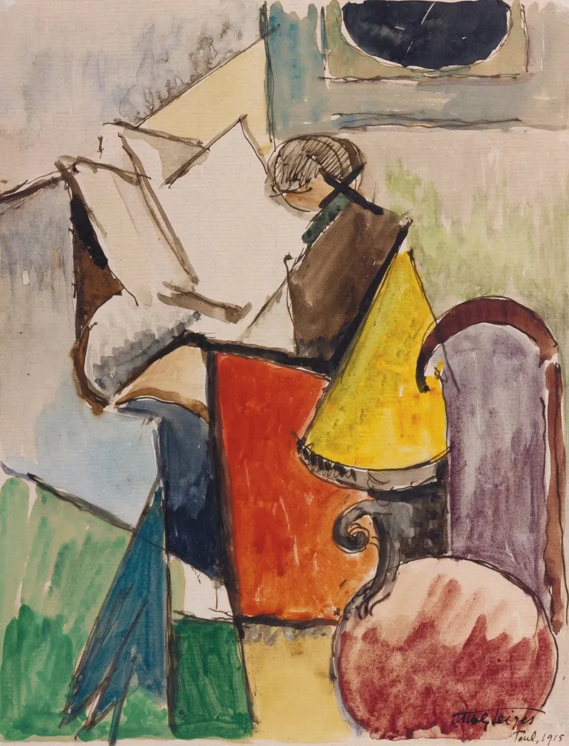 Etude De Portrait De Florent Schmitt by Albert Gleizes - Canvas Print