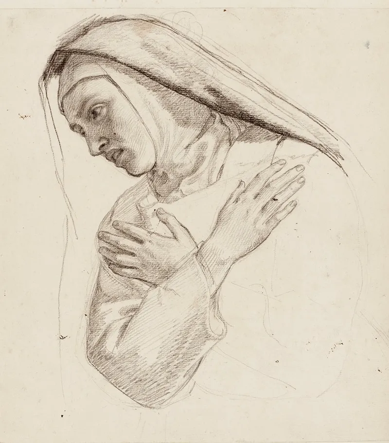 Etude Pour La Mort De Sainte Therese 2 by Alexandre-François Caminade - Canvas Print