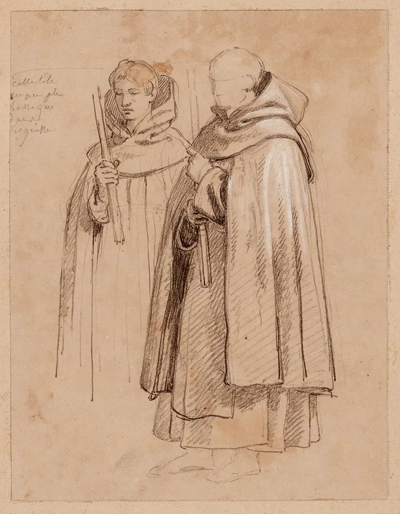 Etude Pour La Mort De Sainte Therese by Alexandre-François Caminade - Canvas Print