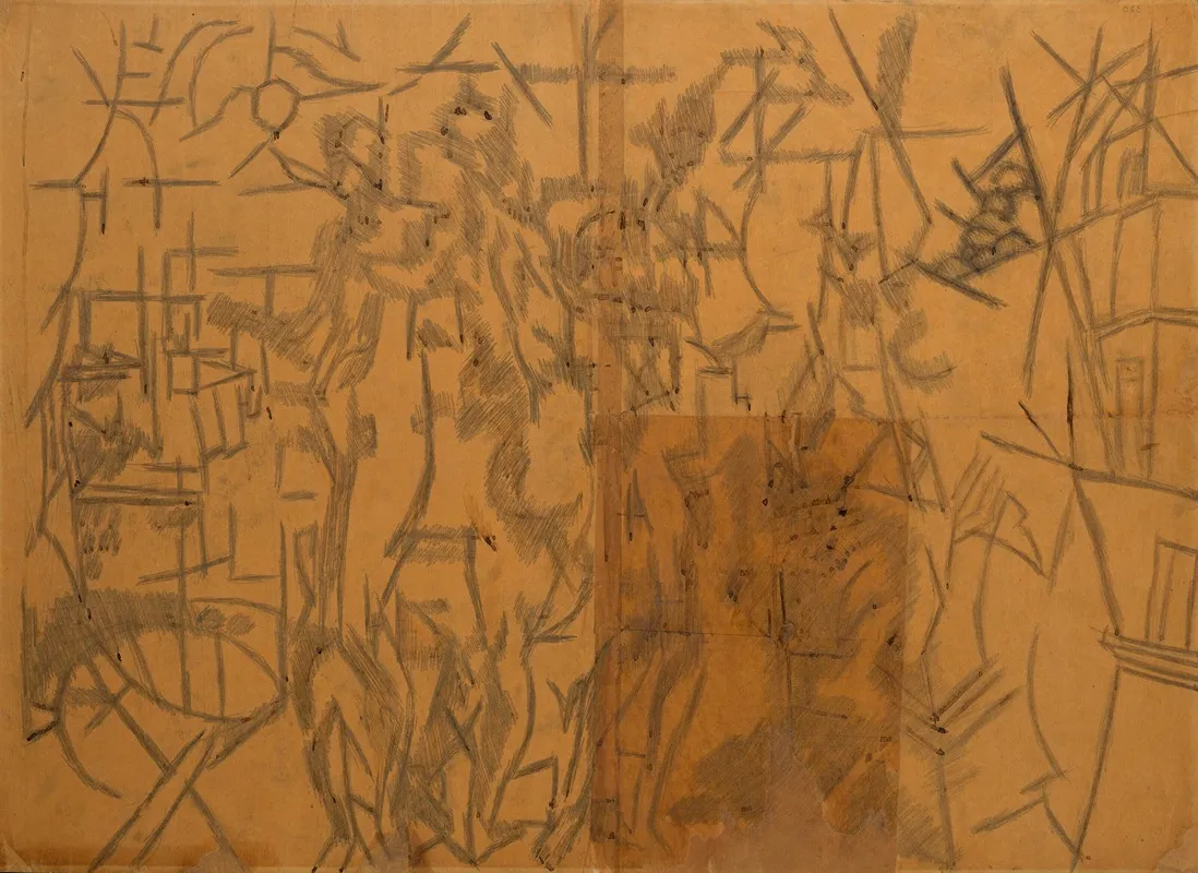 Etude Pour La Ville De Paris by Robert Delaunay - Canvas Print