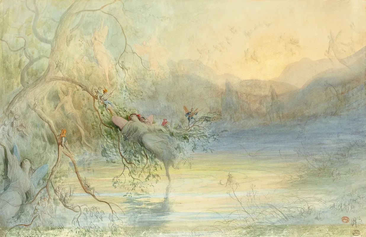 Etude Pour Les Fees by Gustave Doré - Canvas Print