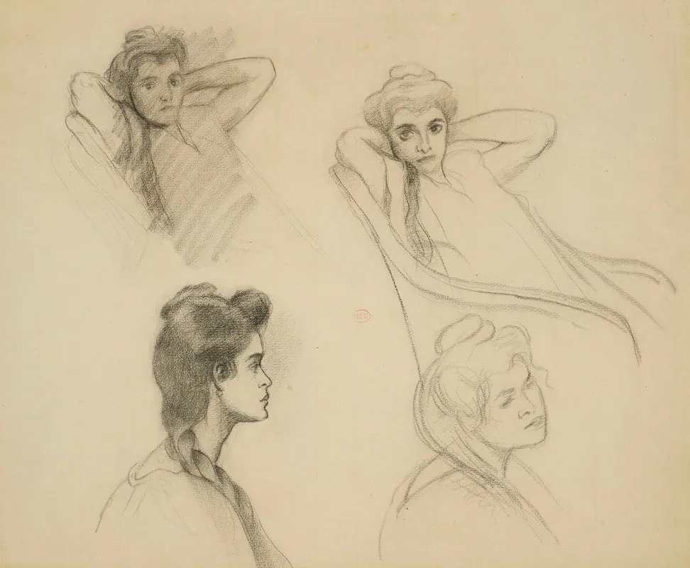 Etudes De Femme by Henri-Edmond Cross - Canvas Print