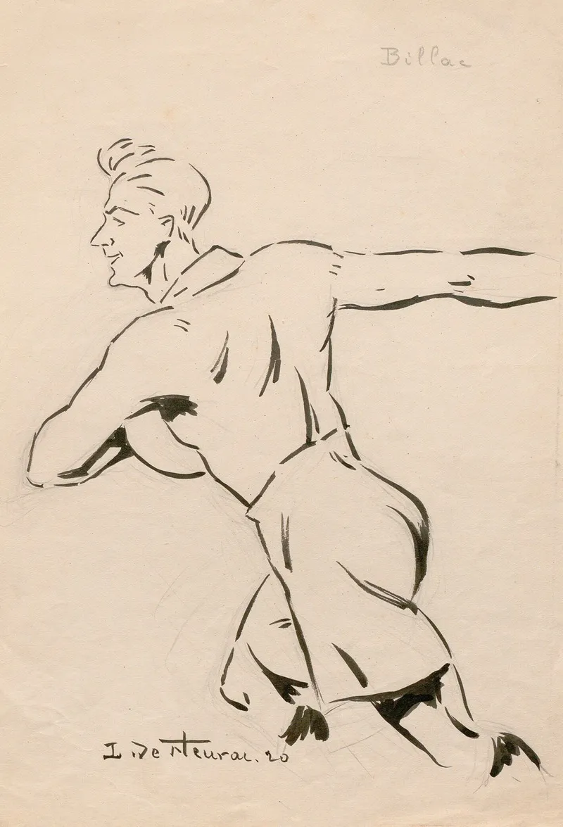 Eugene Billac by Louis de Fleurac - Canvas Print