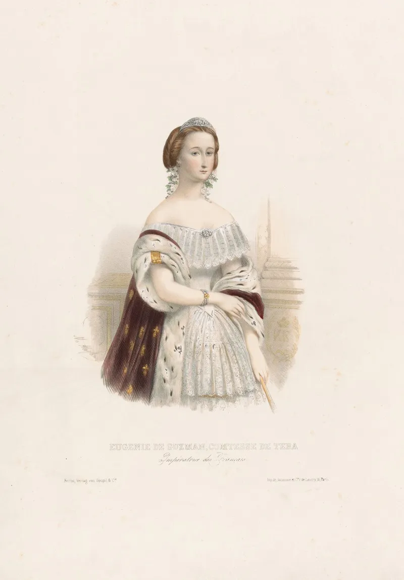Eugenie De Guzman Comtesse De Teba Imperatrice Des Francais by Marie-Alexandre Alophe - Canvas Print
