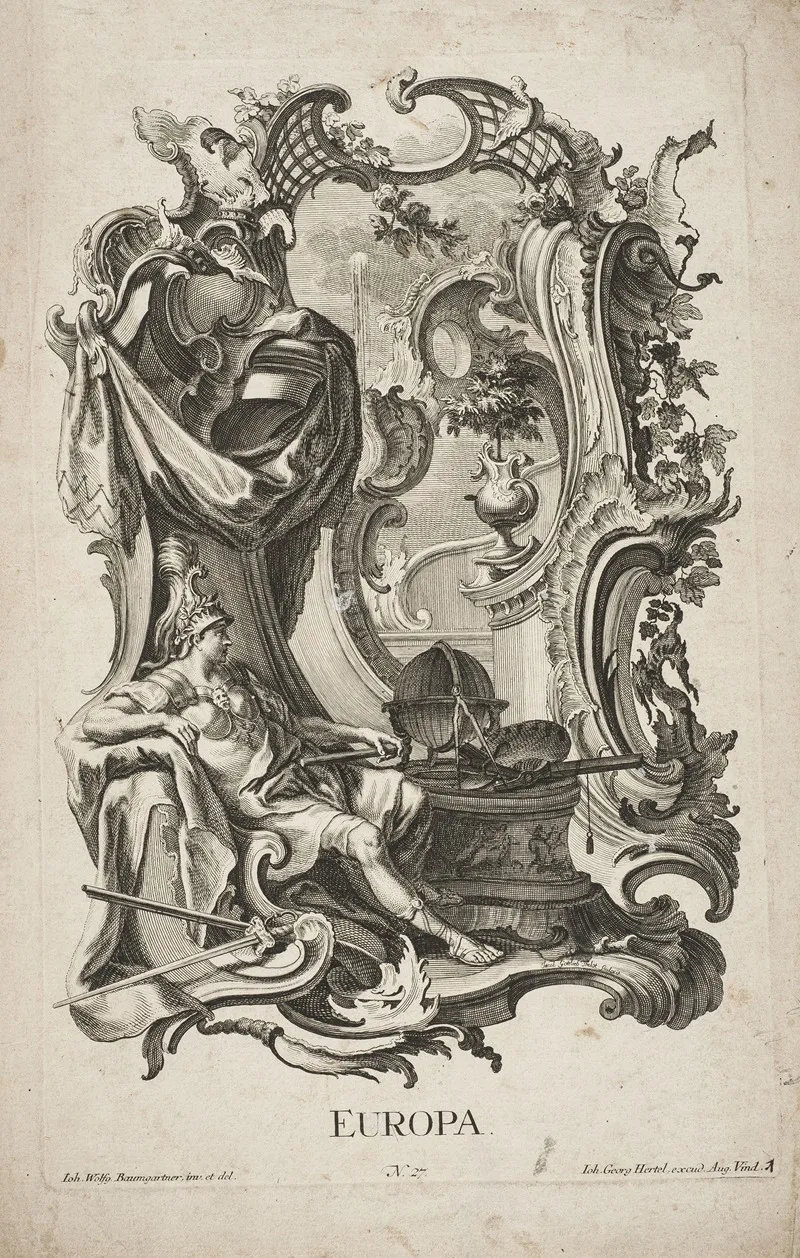Europa 4 by Jakob Gottlieb Thelott - Canvas Print