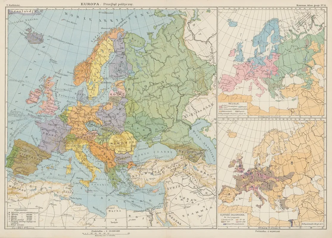 Europa ‎ ‎przegiad‎ ‎polityczny by Blasius Kozenn - Canvas Print