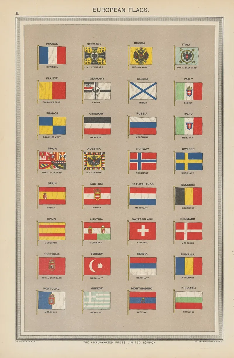 European Flags by Amalgamated Press - Canvas Print