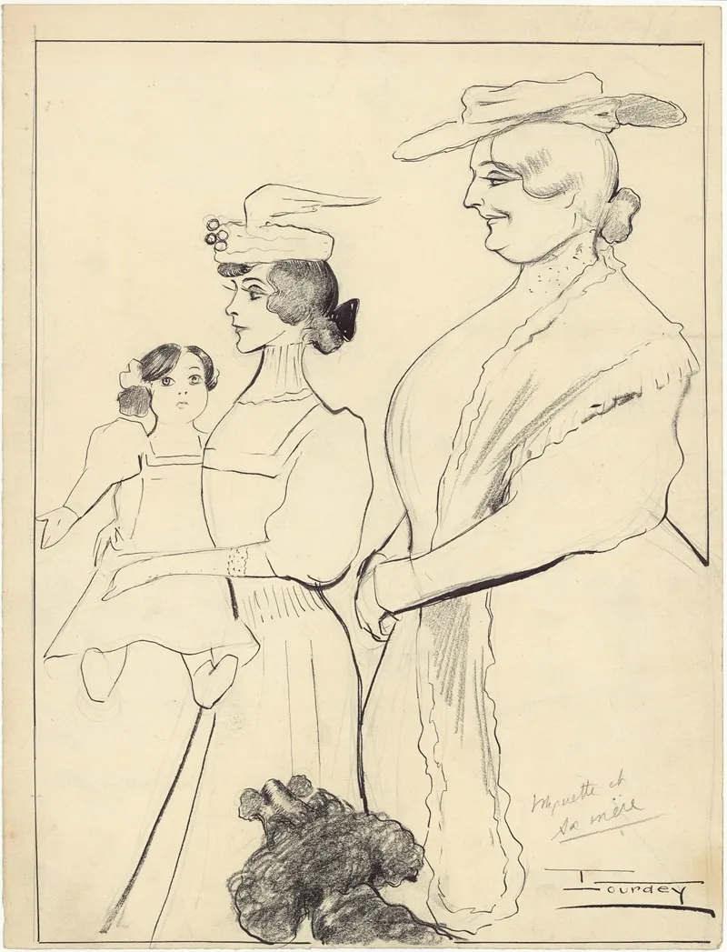 Eve Lavalliere Et Marie Magnier Dans Miquette Et Sa Mere De Robert De Flers Gaston Arman De Caillavet by Maurice Lourdey - Canvas Print