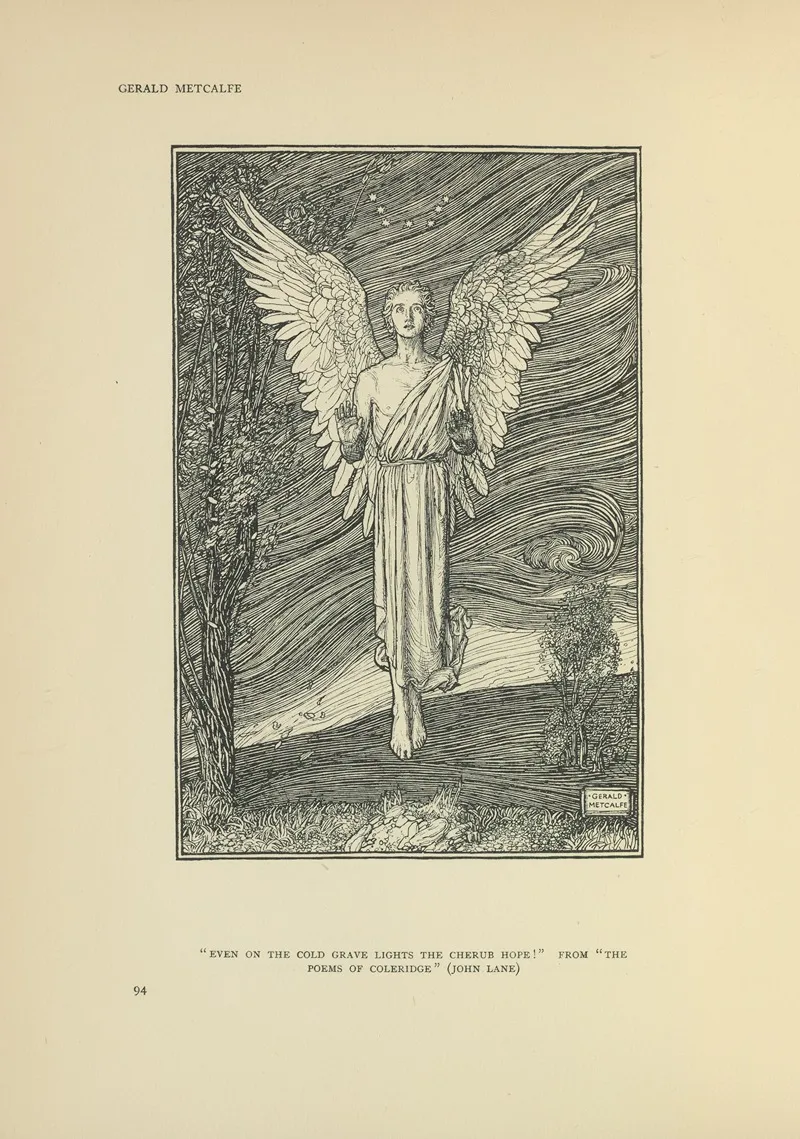 Even On The Cold Grave Lights The Cherub Hope The Poems Of Coleridge