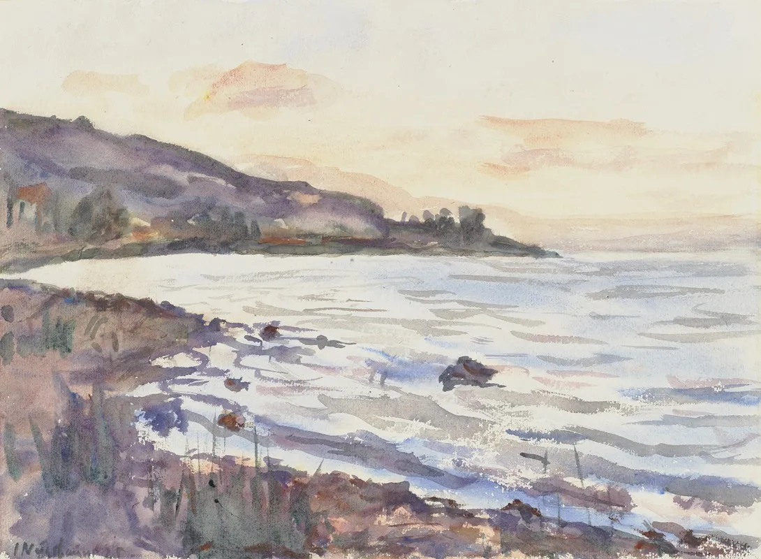 Evening At Lake Kinereth by Jakob Nussbaum - Canvas Print