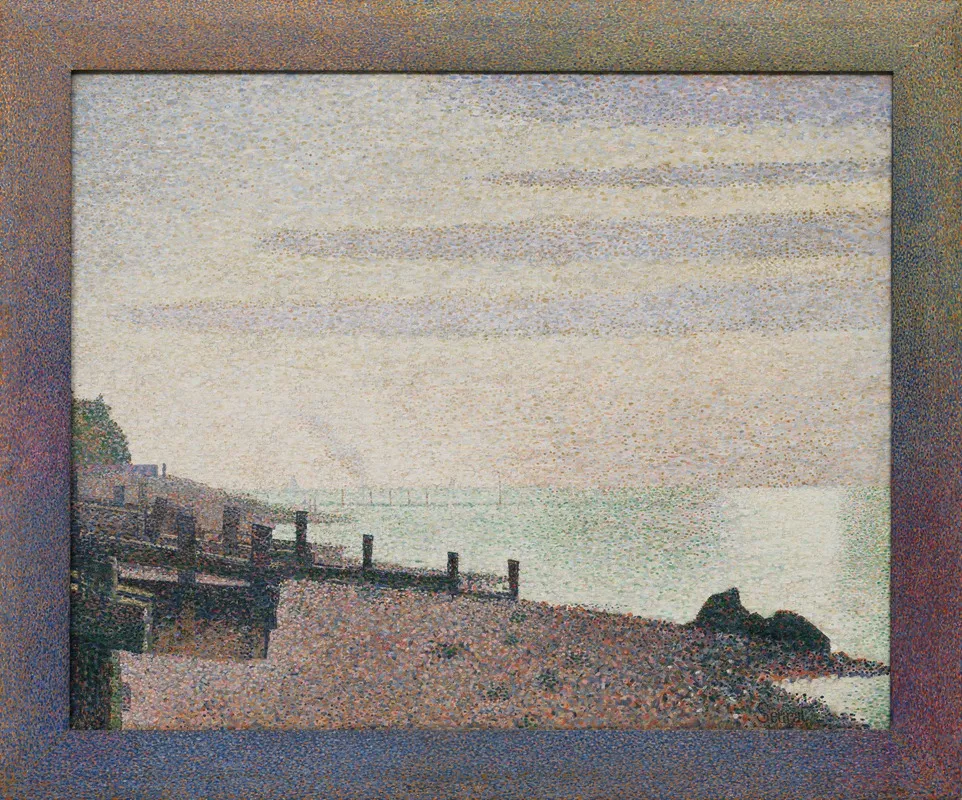 Evening Honfleur by Georges Seurat - Canvas Print